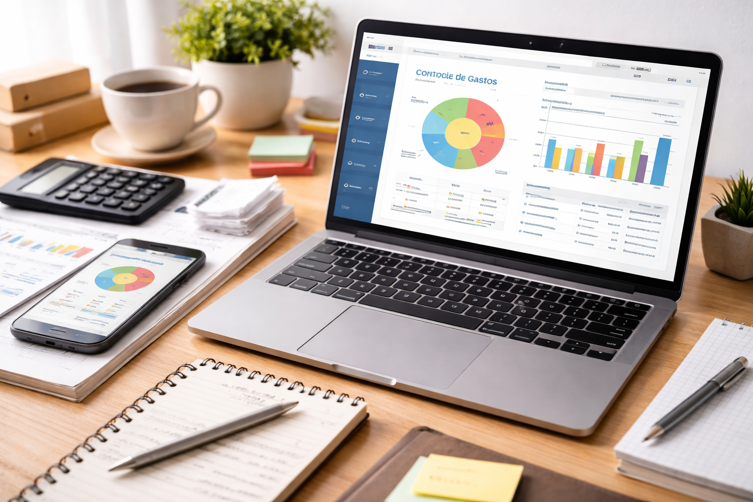 Ferramentas gratuitas de organização financeira com planilha e controle de gastos