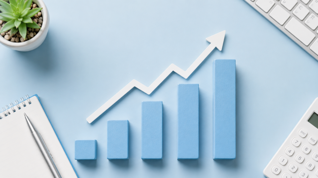 Gráfico representando crescimento do score de crédito após ativação do Cadastro Positivo