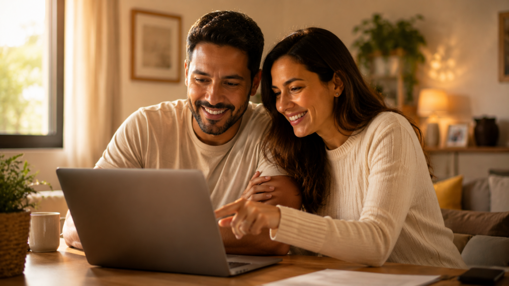 casal usando alternativas ao desenrola brasil para negociar dívidas