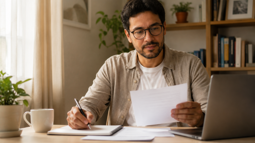 pessoa planejando pagamento de novo acordo de dívida para não descumprir