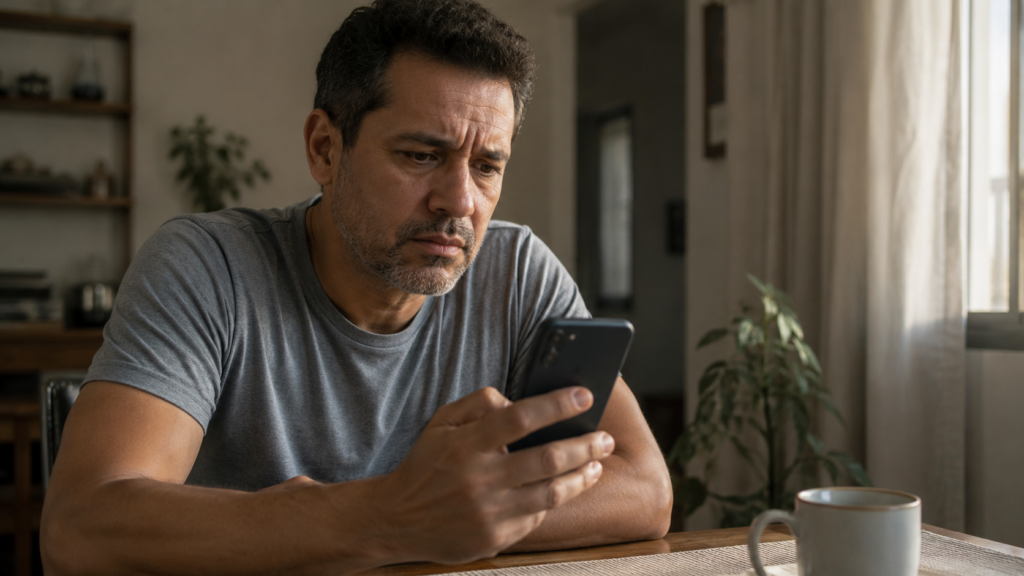 pessoa preocupada ao ver que nome voltou ao Serasa após acordo descumprido