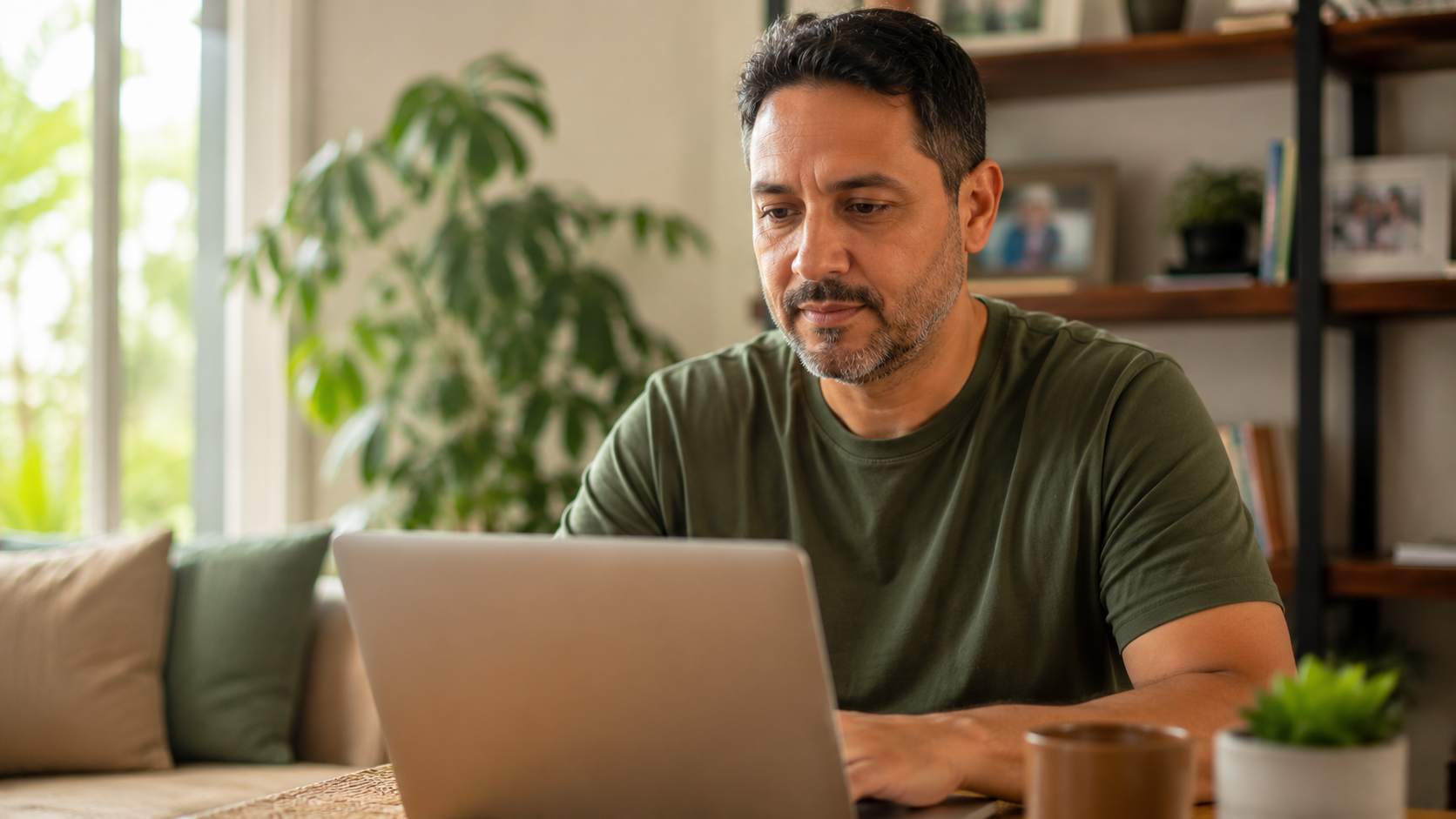pessoa verificando programa Desenrola Brasil no computador para renegociar dívidas