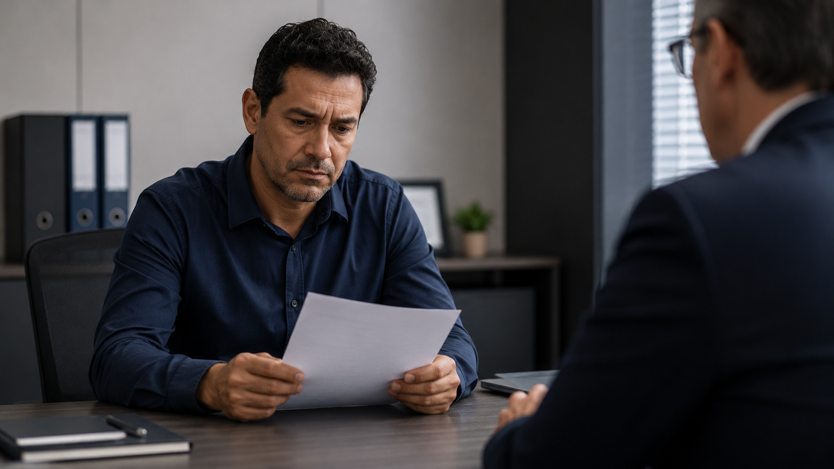 trabalhador analisando cálculo da multa de 40% do FGTS na demissão sem justa causa