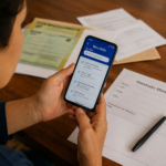 pessoa acessando o app Meu INSS para solicitar o auxílio-doença pelo celular